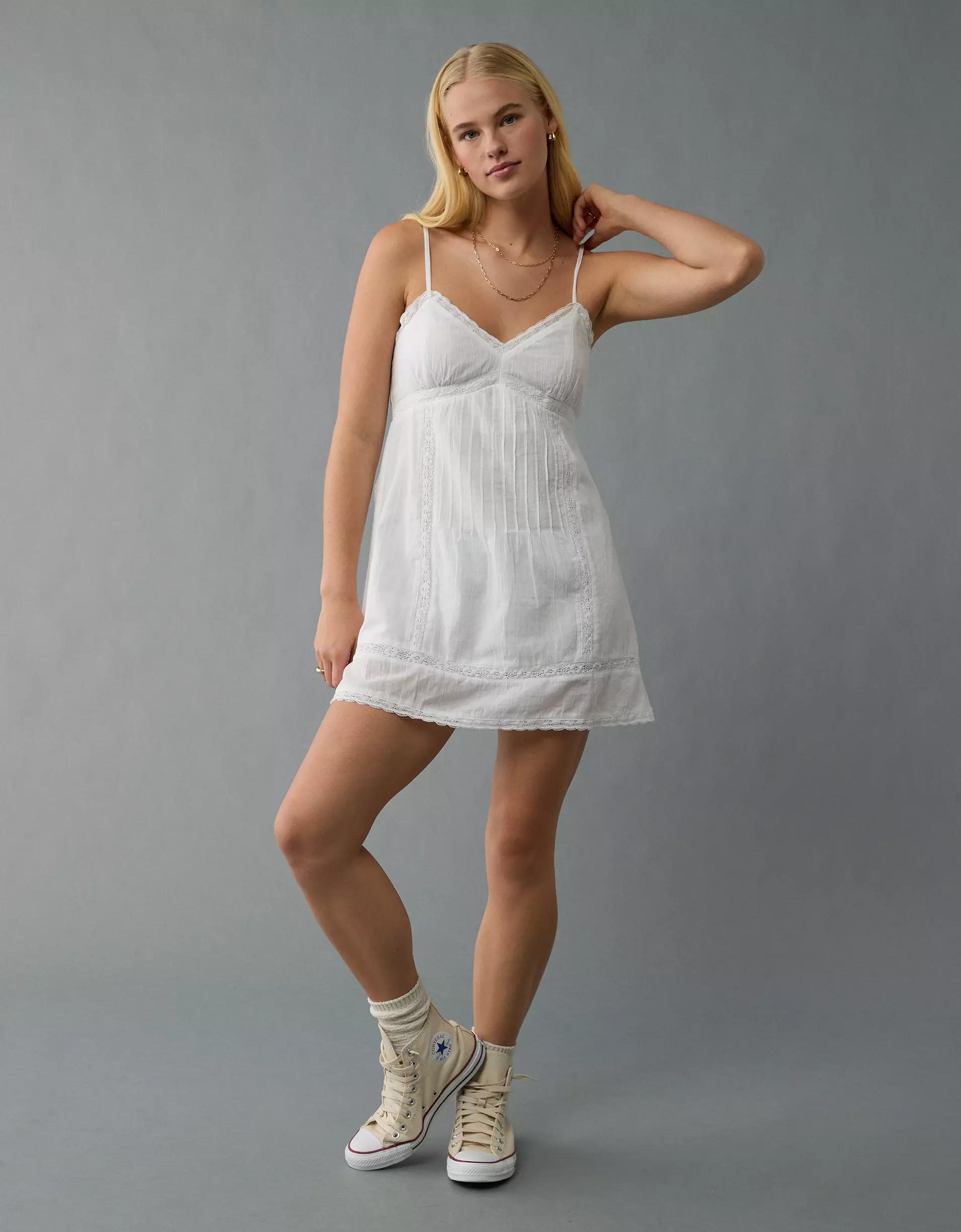 AE V-Neck Pintuck Mini Dress Product Image
