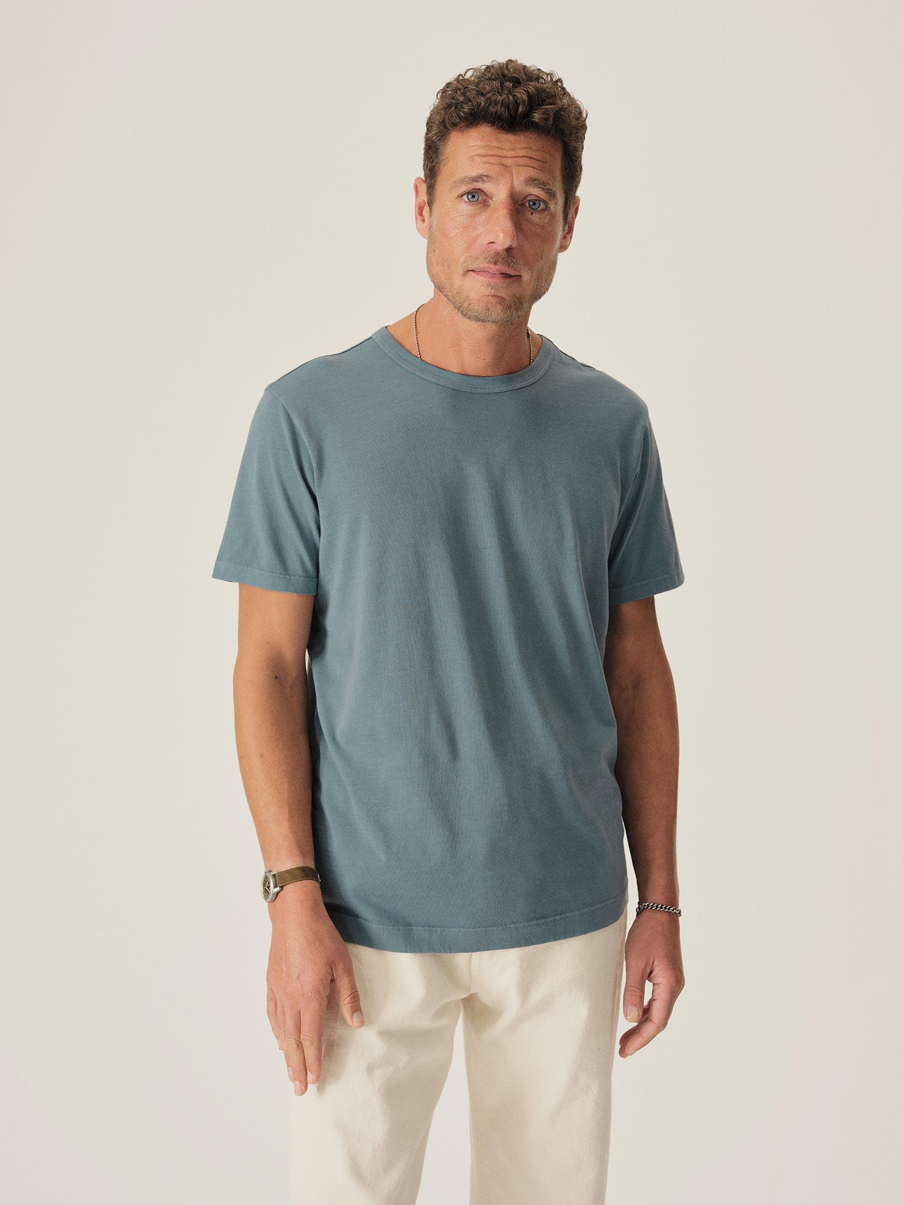 Slate Blue Venice Wash Pima Classic Tee Product Image