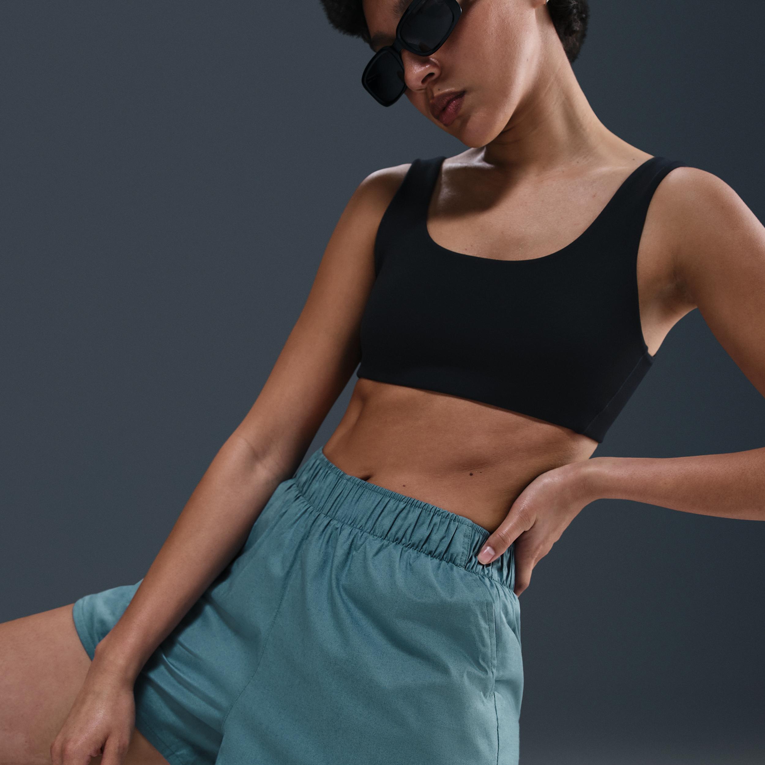 Womens Nike Sportswear Chill Poplin Mid-Rise 5 Shorts | HJ0721-006 Product Image