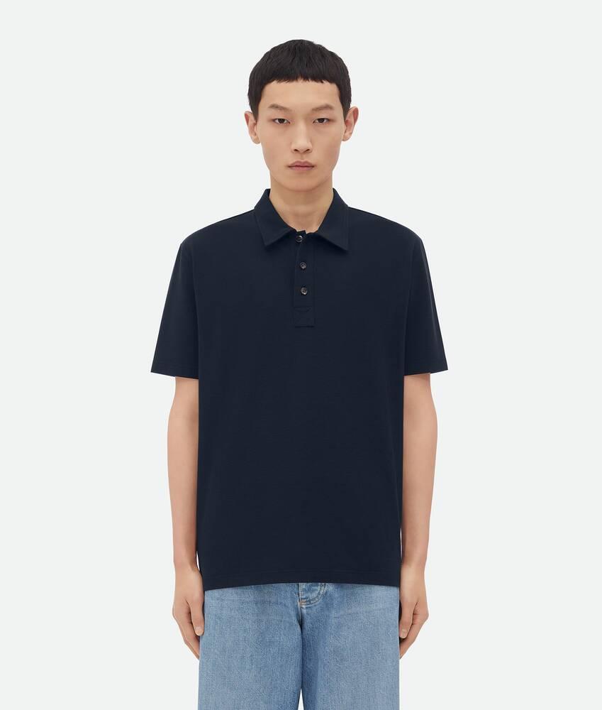 Men's Light Cotton Piquet Polo in Dark night Product Image
