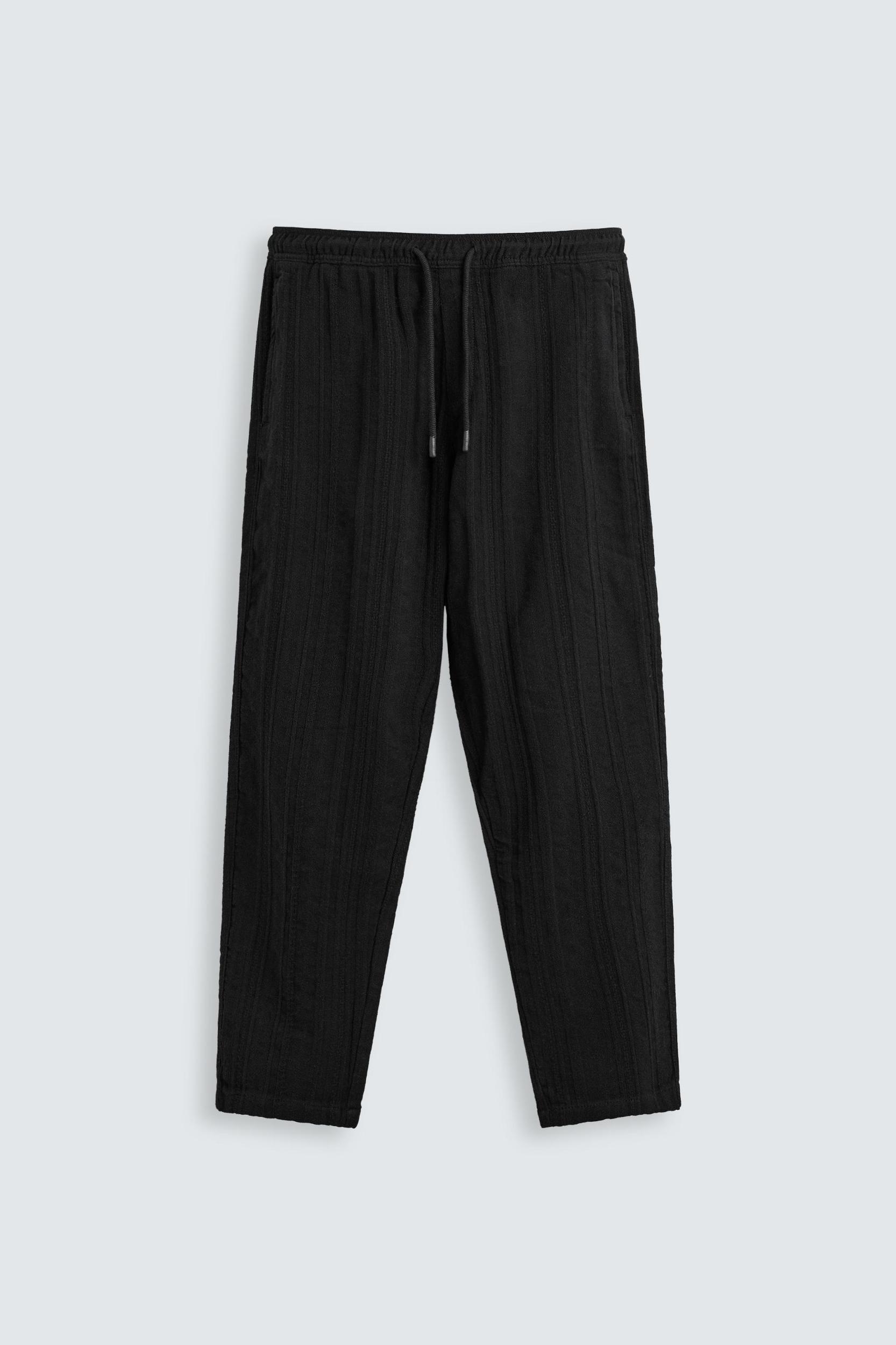 TEXTURED RELAXED FIT PANTS Product Image