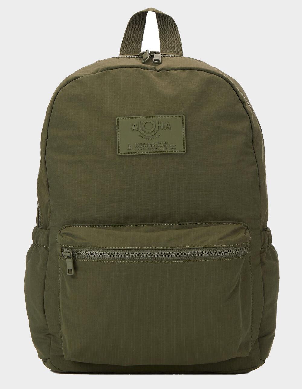 ALOHA COLLECTION Keep It Light Backpack - OLIVE Product Image