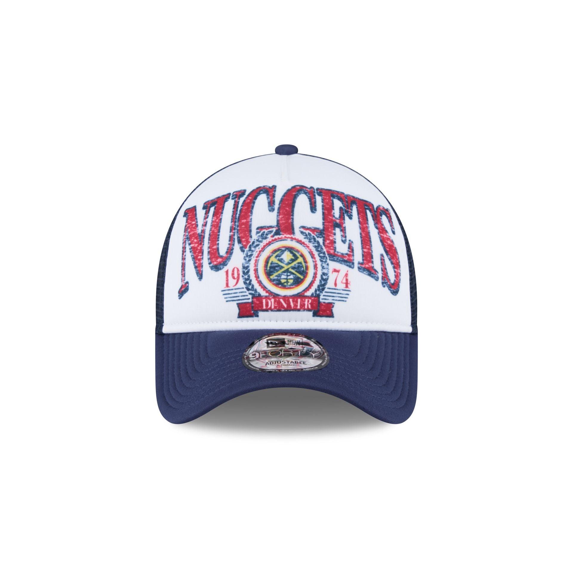 Denver Nuggets Distressed 9FORTY A-Frame Trucker Hat Male Product Image