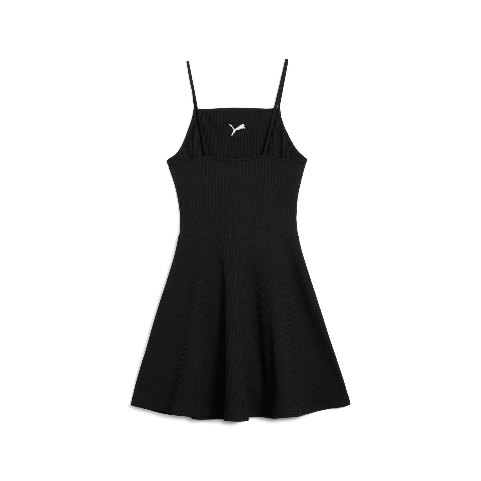 PUMA WARDROBE ESSENTIALS Women's Ribbed Flared Short Dress Product Image