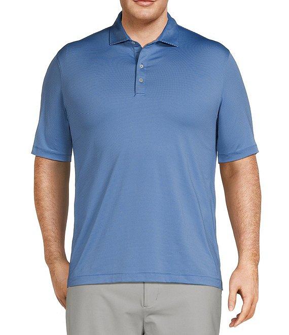 Johnnie-O Big & Tall Lyndonn Stripe Performance Stretch Short Sleeve Polo Shirt Product Image