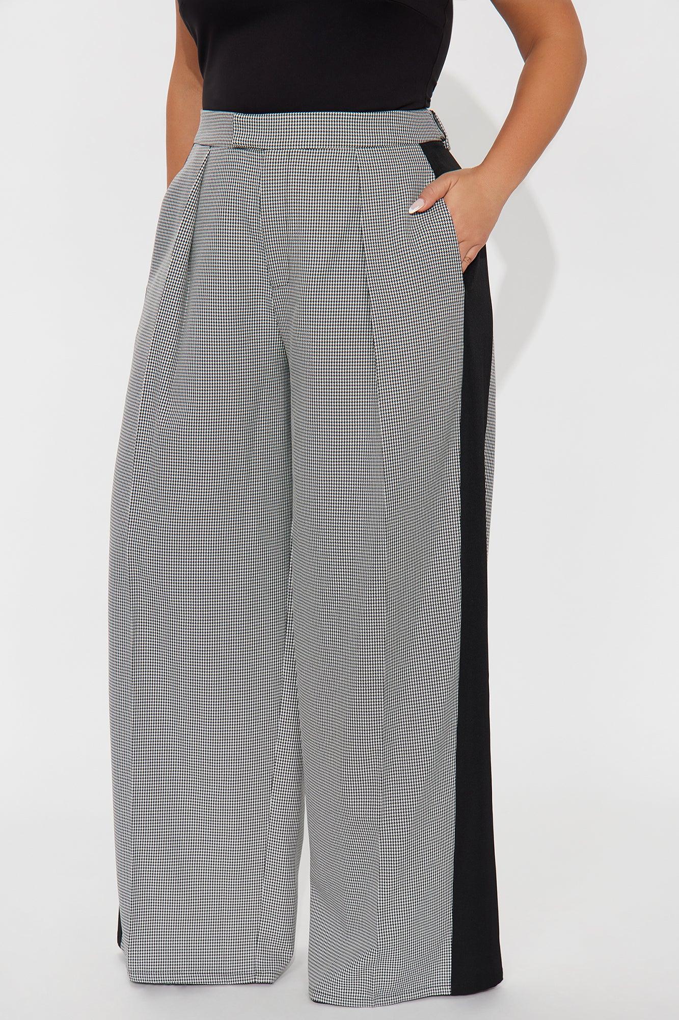 Jolie Houndstooth Trouser Pant 33 - Black/combo Female Product Image