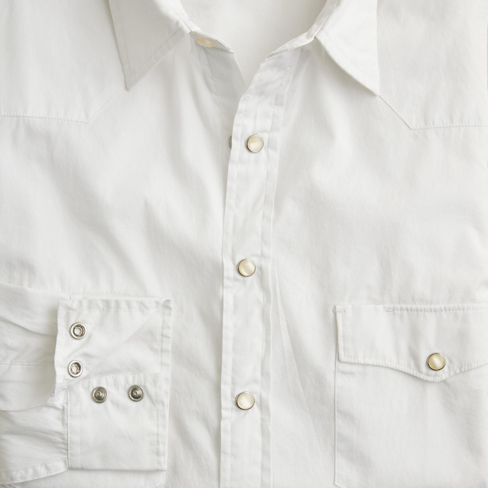 Secret Wash cotton poplin western shirt Product Image