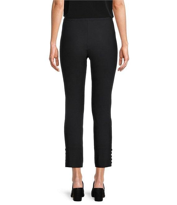 IC Collection Slim Stretch Knit Cropped Pants Product Image