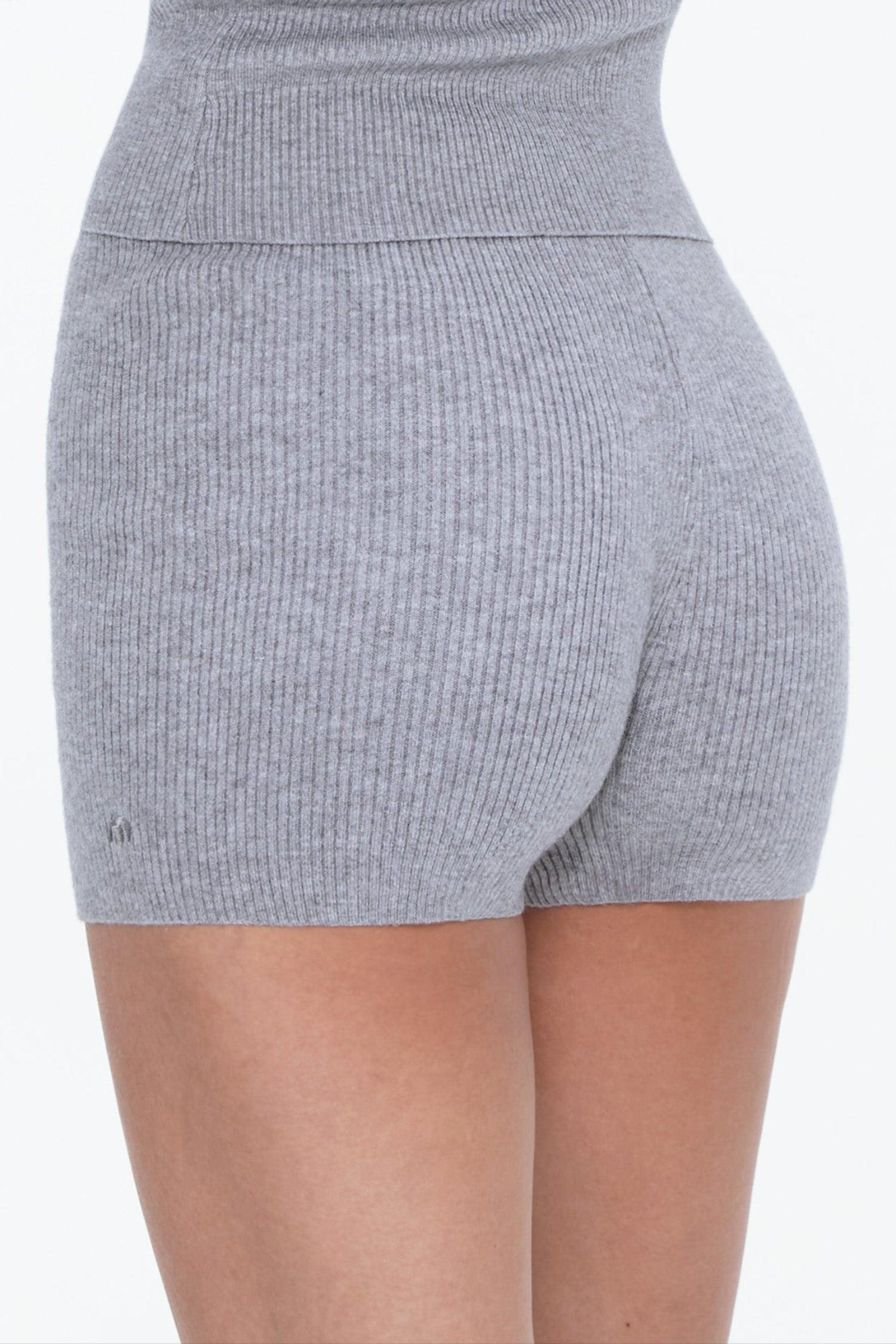 KNIT BOOTY SHORT - MINK Product Image