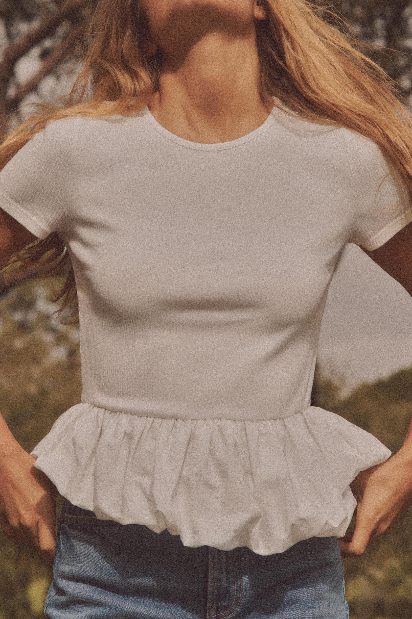 PEPLUM COMBINATION T-SHIRT Product Image