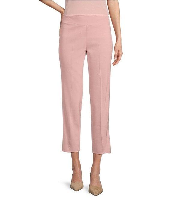 MISOOK Knit Flat Front Slim Leg Ankle-Length Pull-On Pants Product Image