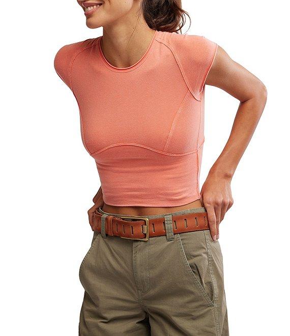 Free People Protagonist Scoop Neck Short Sleeve Cropped Tee Product Image