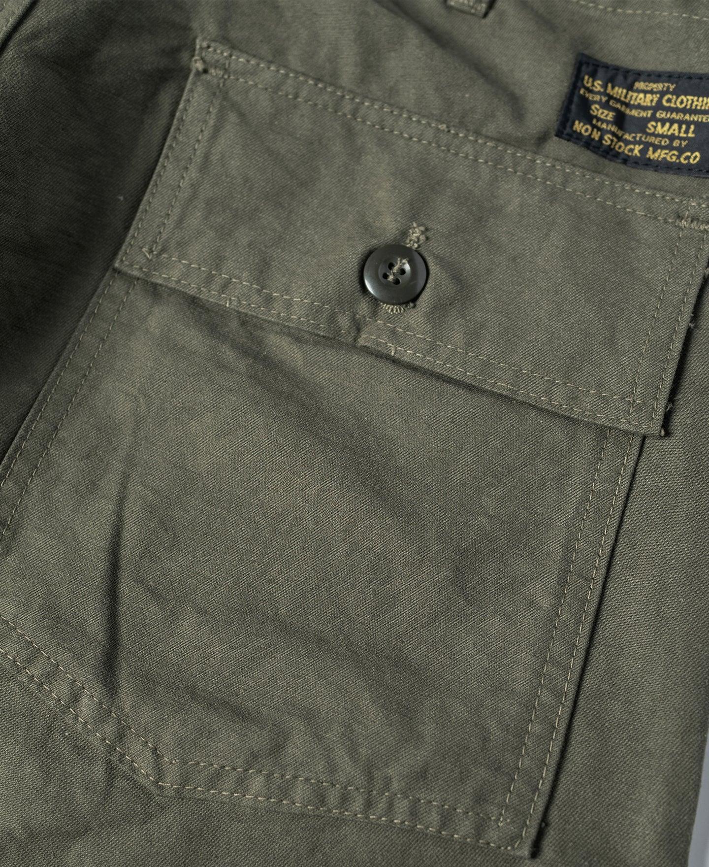 Vietnam War OG-107 Fatigue Utility Shorts - Olive Product Image