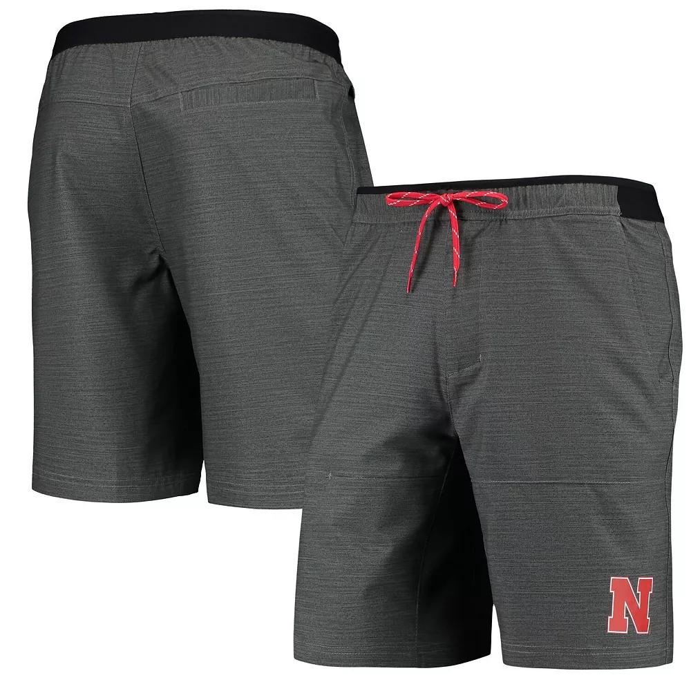 Men's Columbia Gray Nebraska Huskers Twisted Creek Omni-Shield Shorts, Size: Small, Grey Product Image