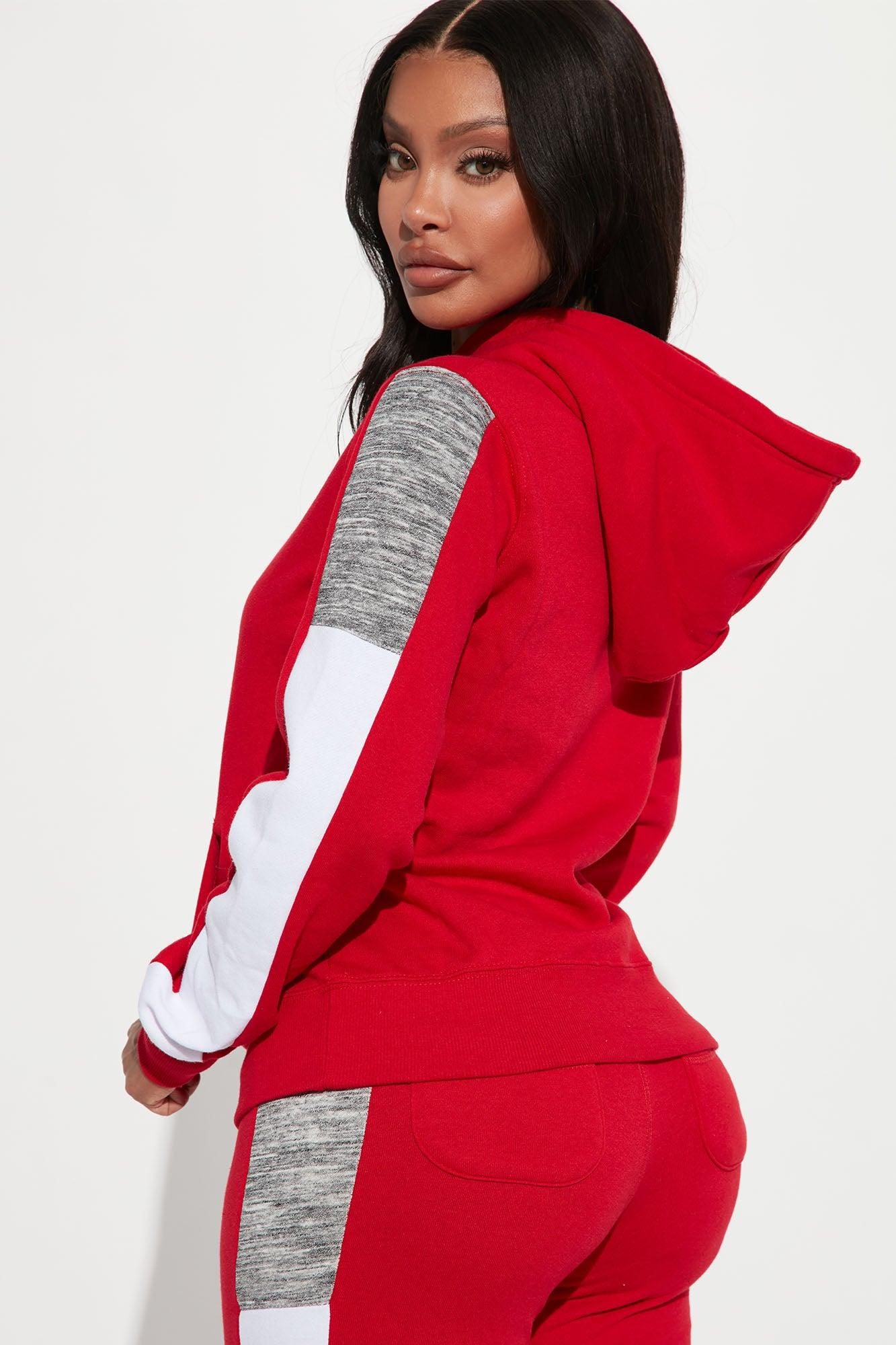 Analissa Pullover Hoodie - Red Product Image