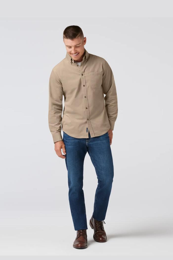 Jackson Corduroy Shirt - Khaki Solid Product Image