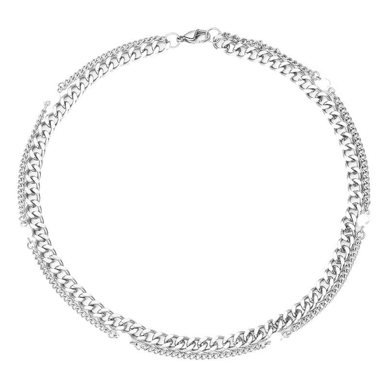 DOUBLE LAYER PEARL CHAIN NECKLACE Product Image