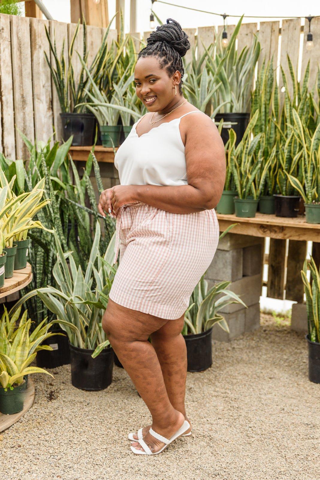 Prim & Pretty Gingham Tie Shorts (Online Exclusive) Product Image