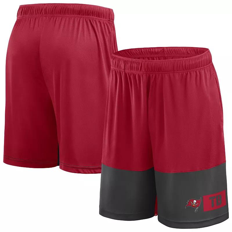 Men's Fanatics Red/Pewter Tampa Bay Buccaneers Big & Tall Best of the Best Performance Shorts,  Product Image