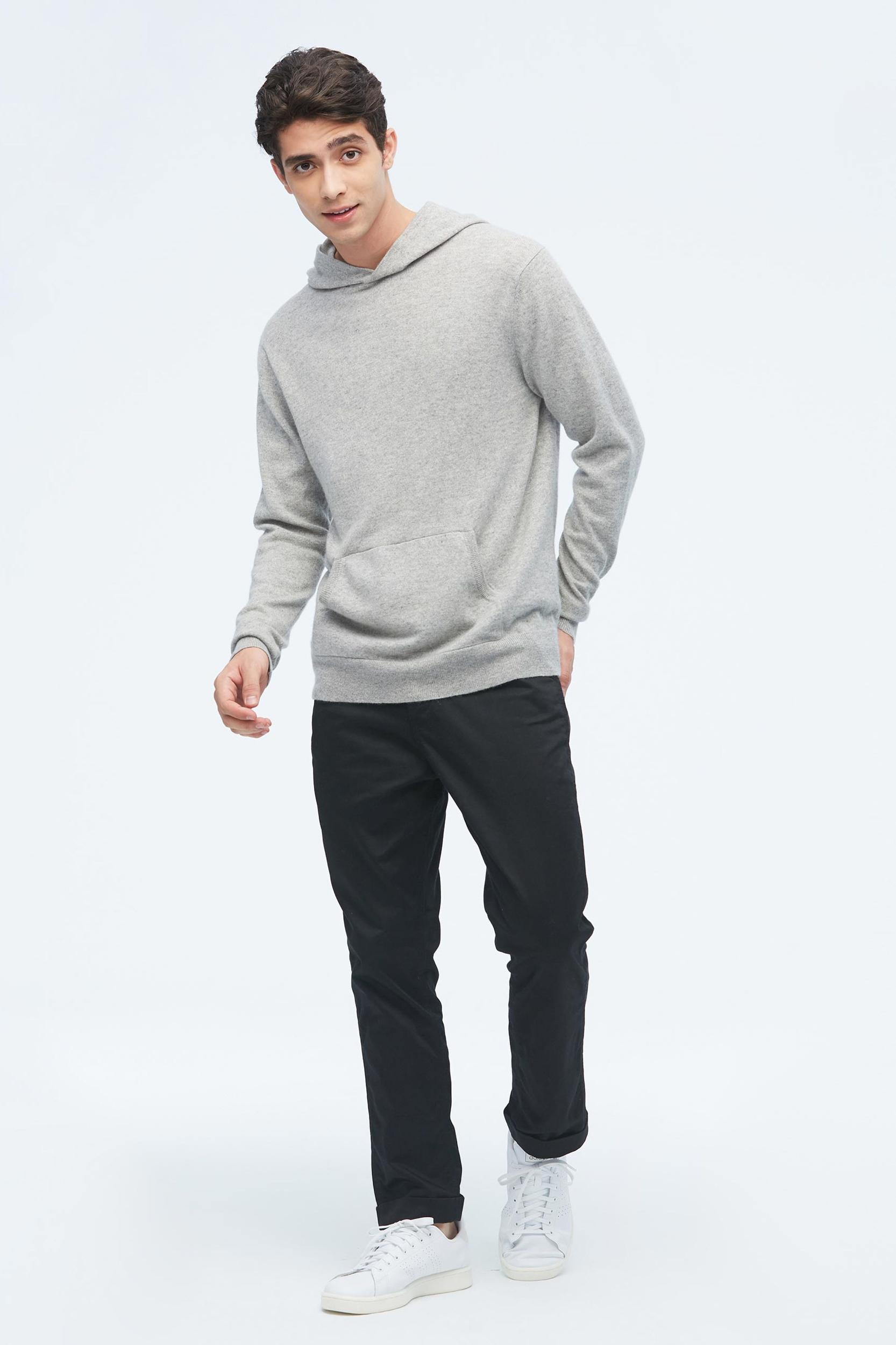 Cashmere Pullover Hoodie For Men Product Image