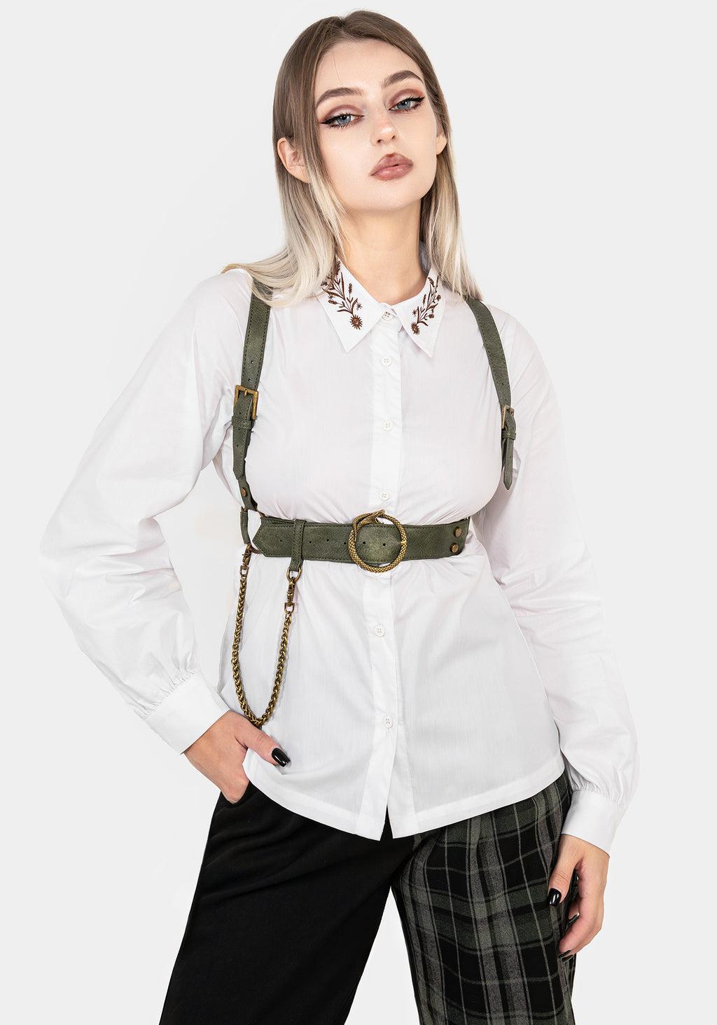 Kaliya Snake Chain Harness - Green Product Image