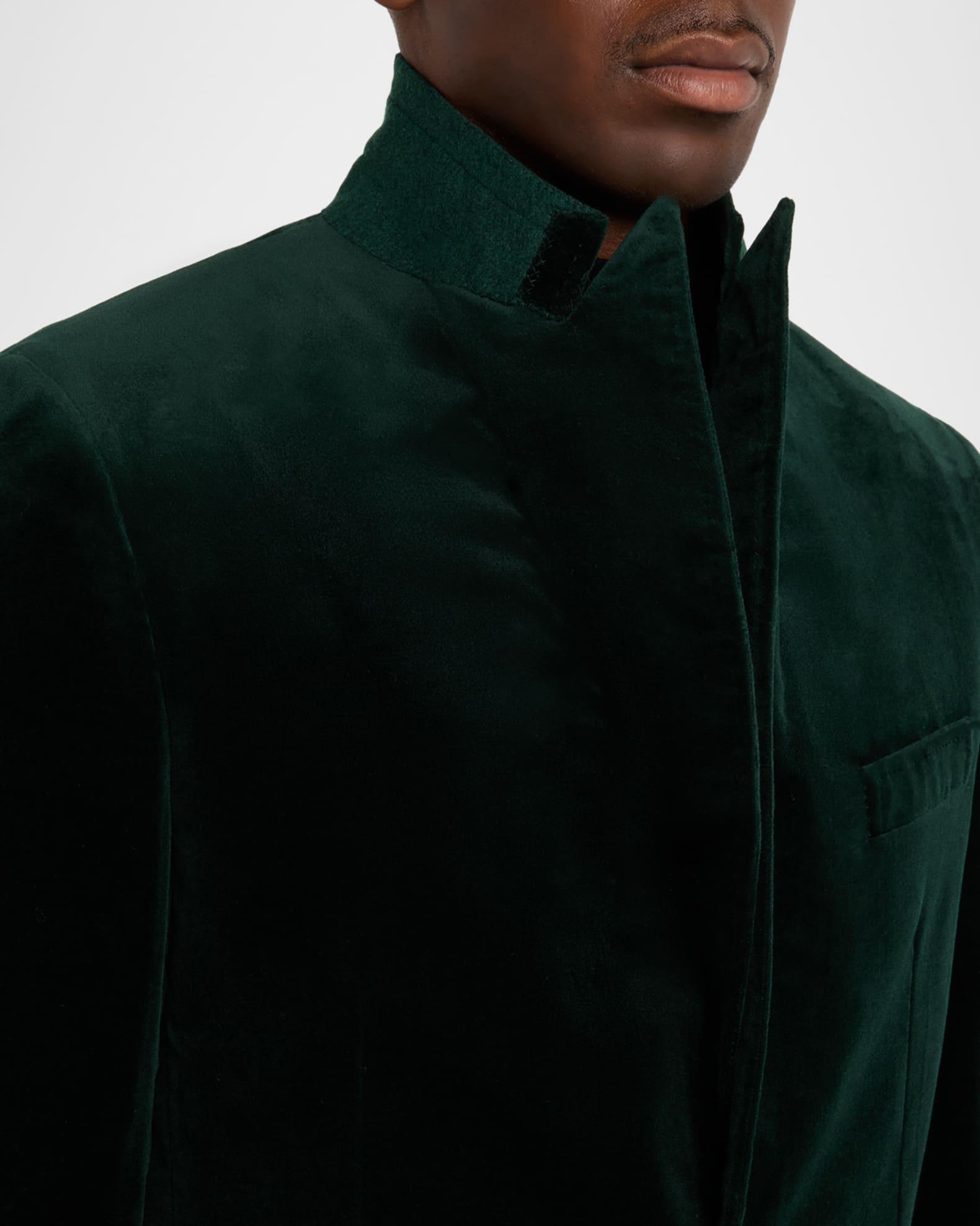 Men's Velvet Single-Breasted Blazer Product Image