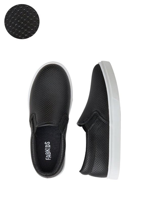 JustFab Margaux Platform Loafer Pump Womens Black/ White Size 8.5 Product Image