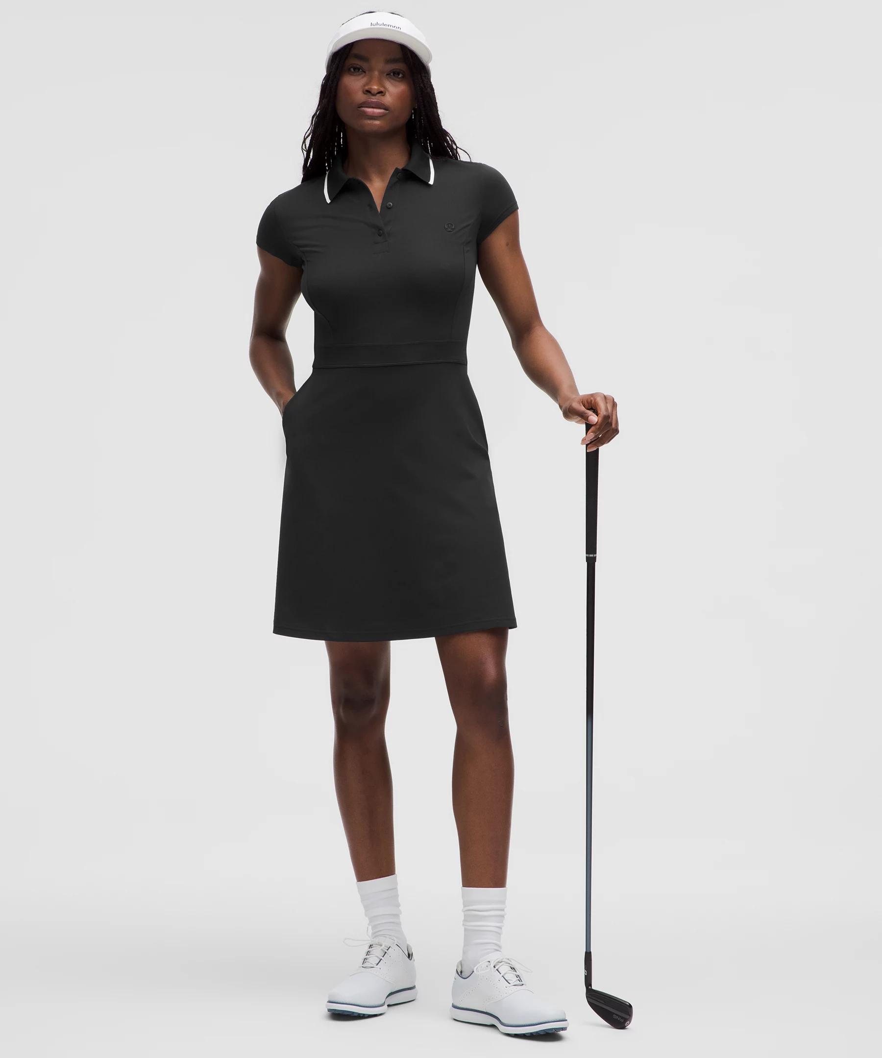 Pique Short-Sleeve Golf Polo Dress Product Image