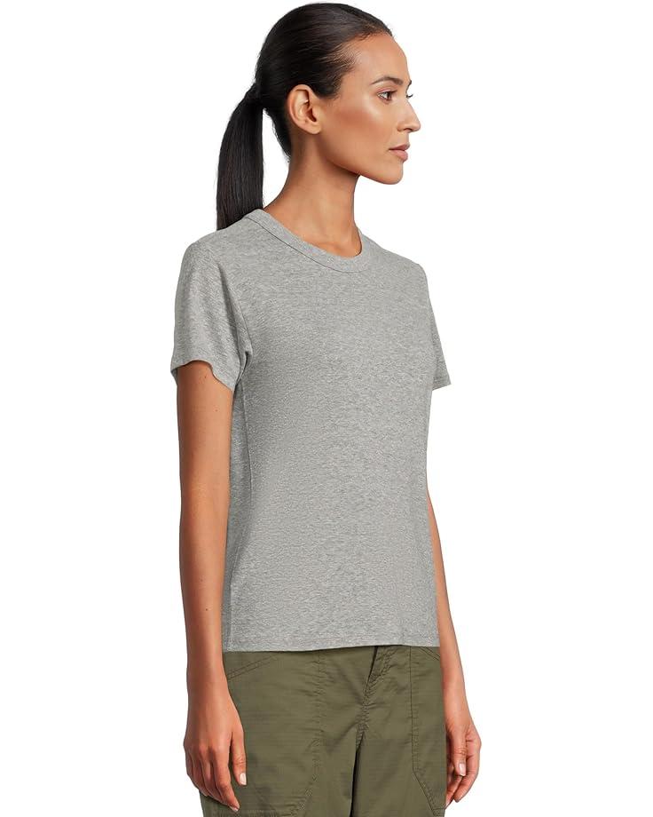 Striped Baby Tee With Crest Button Detail Product Image