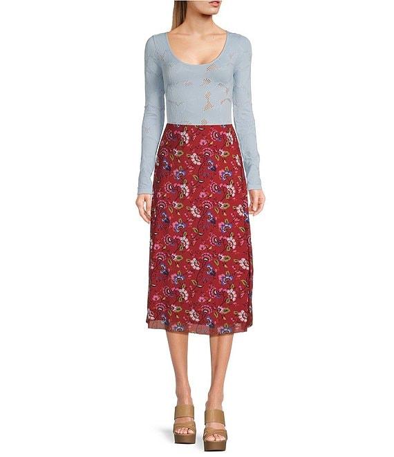 C&V Chelsea & Violet Knit Long Sleeve Texture Bodysuit Product Image