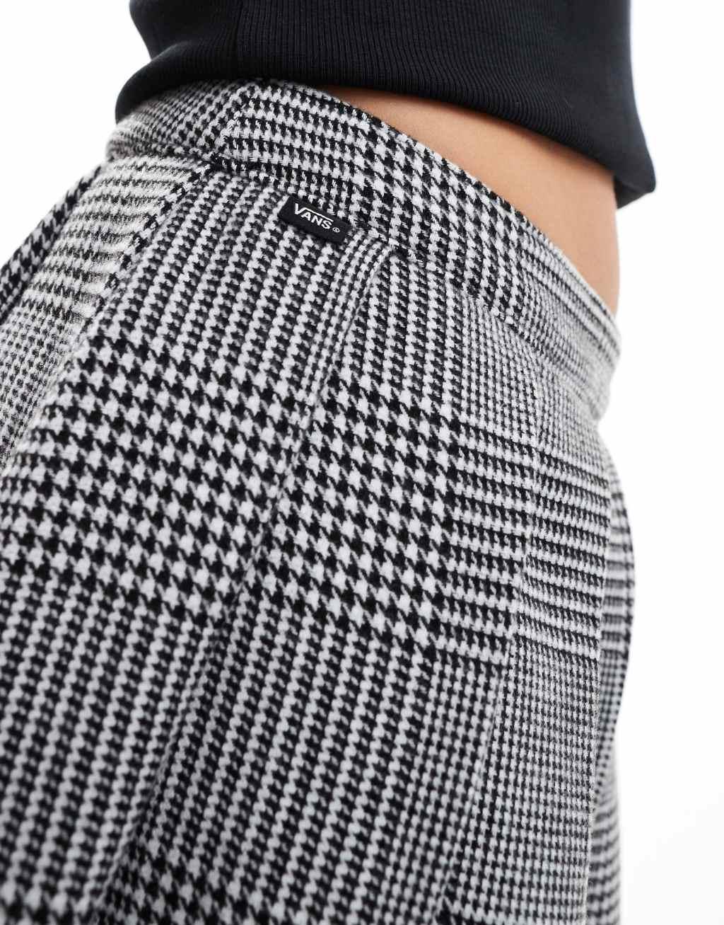 Vans nina plaid mini skirt in black Product Image