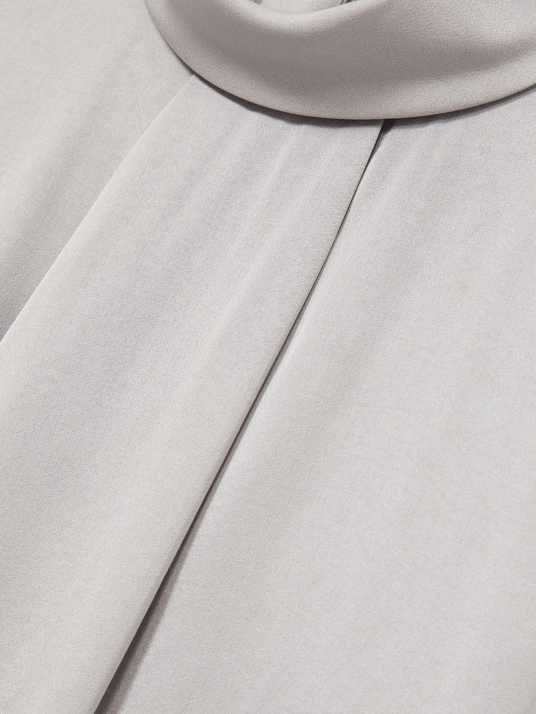 High Neck Shell Top in Grey Product Image