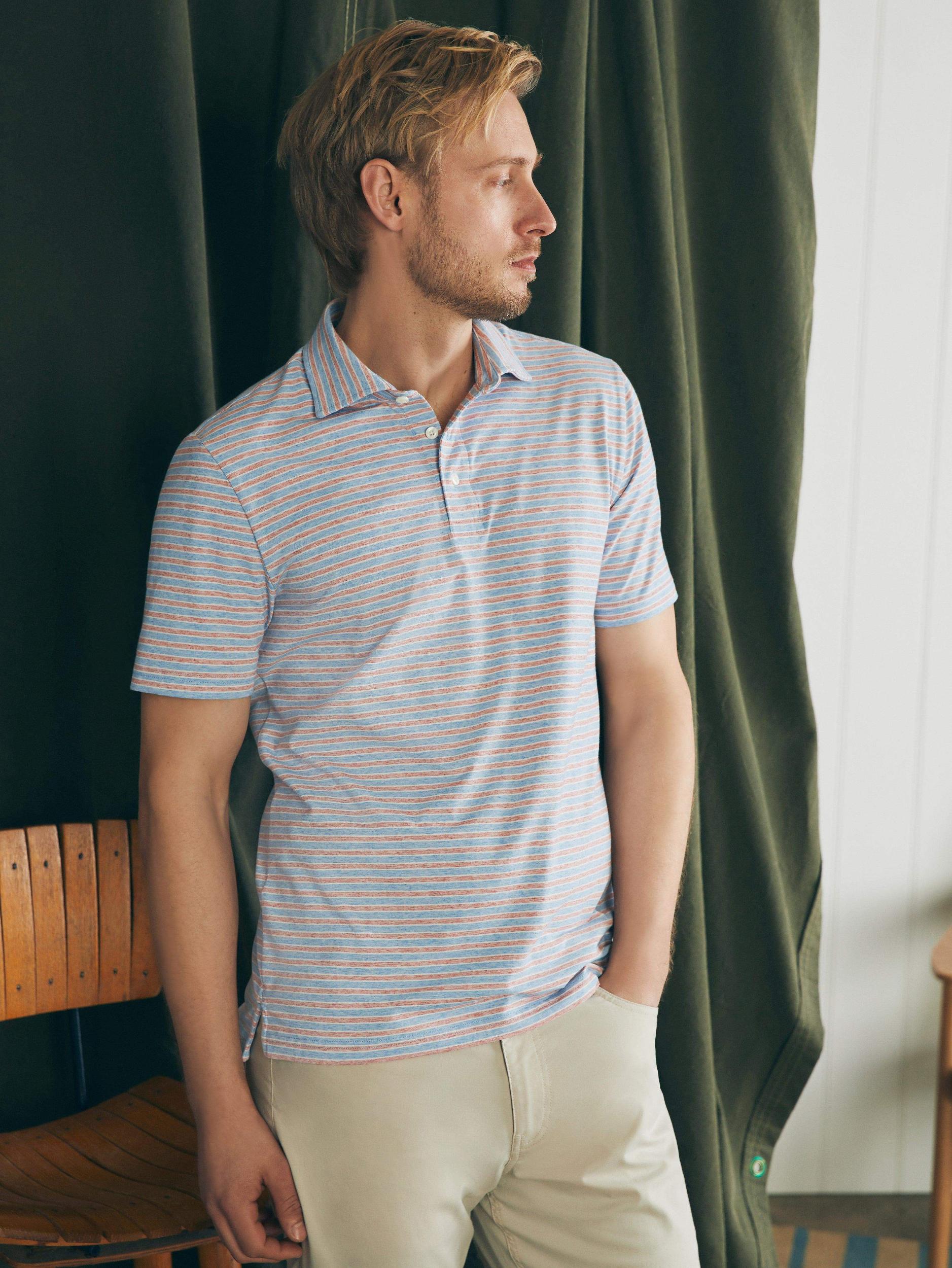 Short-Sleeve Movement™ Polo Shirt - Horizon Line Stripe Male Product Image