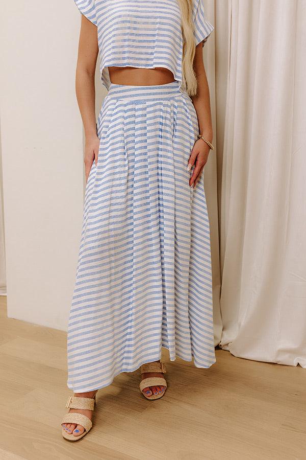 Brunch On The Pier High Waist Stripe Maxi Skirt Product Image