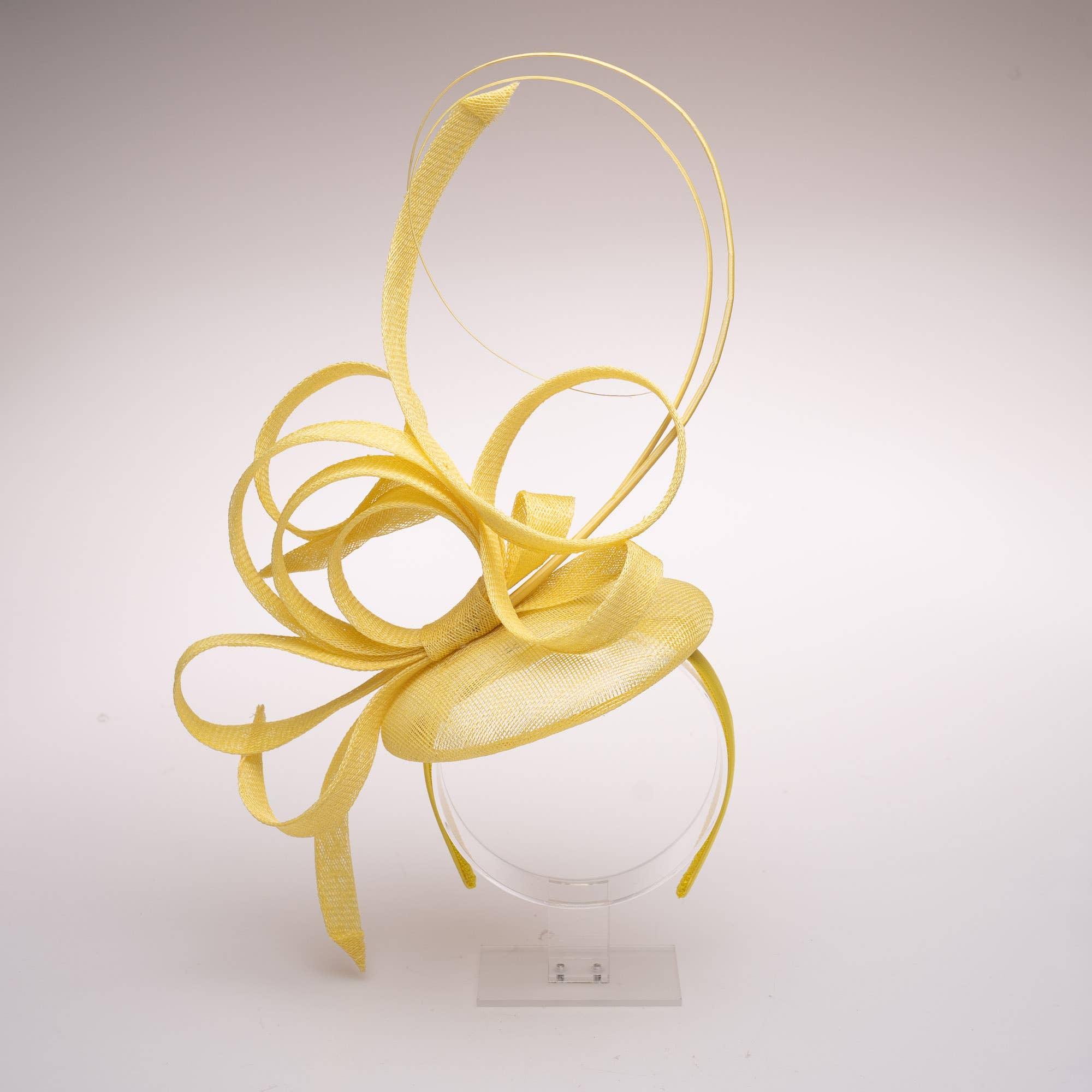 Sinamay Fascinator Headband, Ribbon 3D Design Product Image