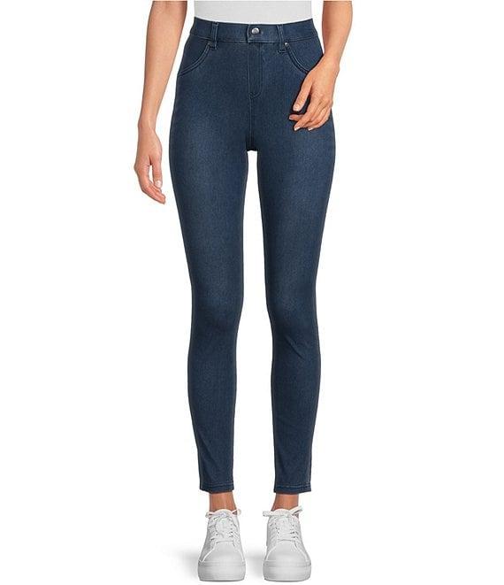 HUE Ultra Soft High Waisted Denim Skinny Jeggings Product Image