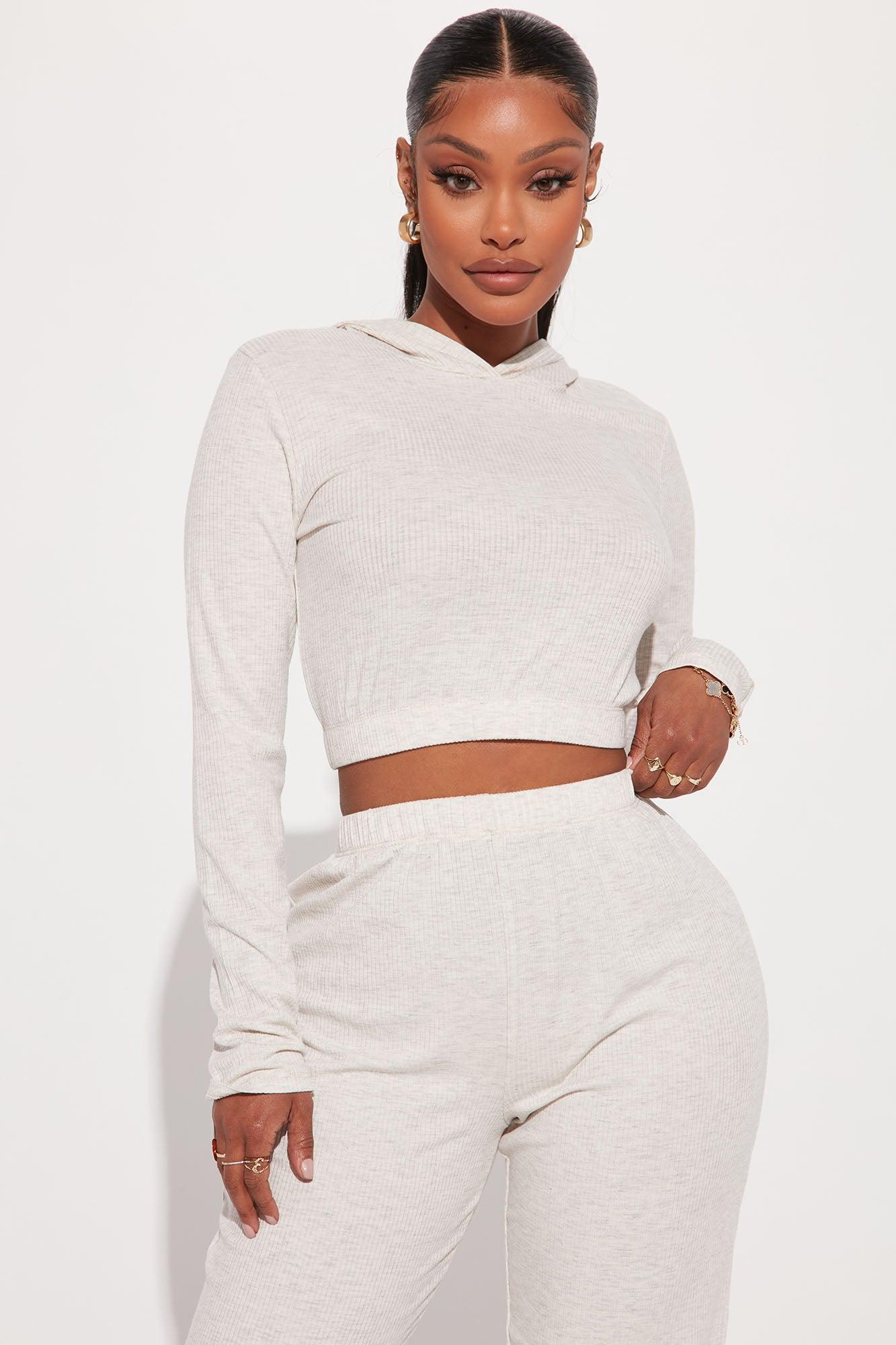 Lets Stay In Jogger Set - Oatmeal Product Image