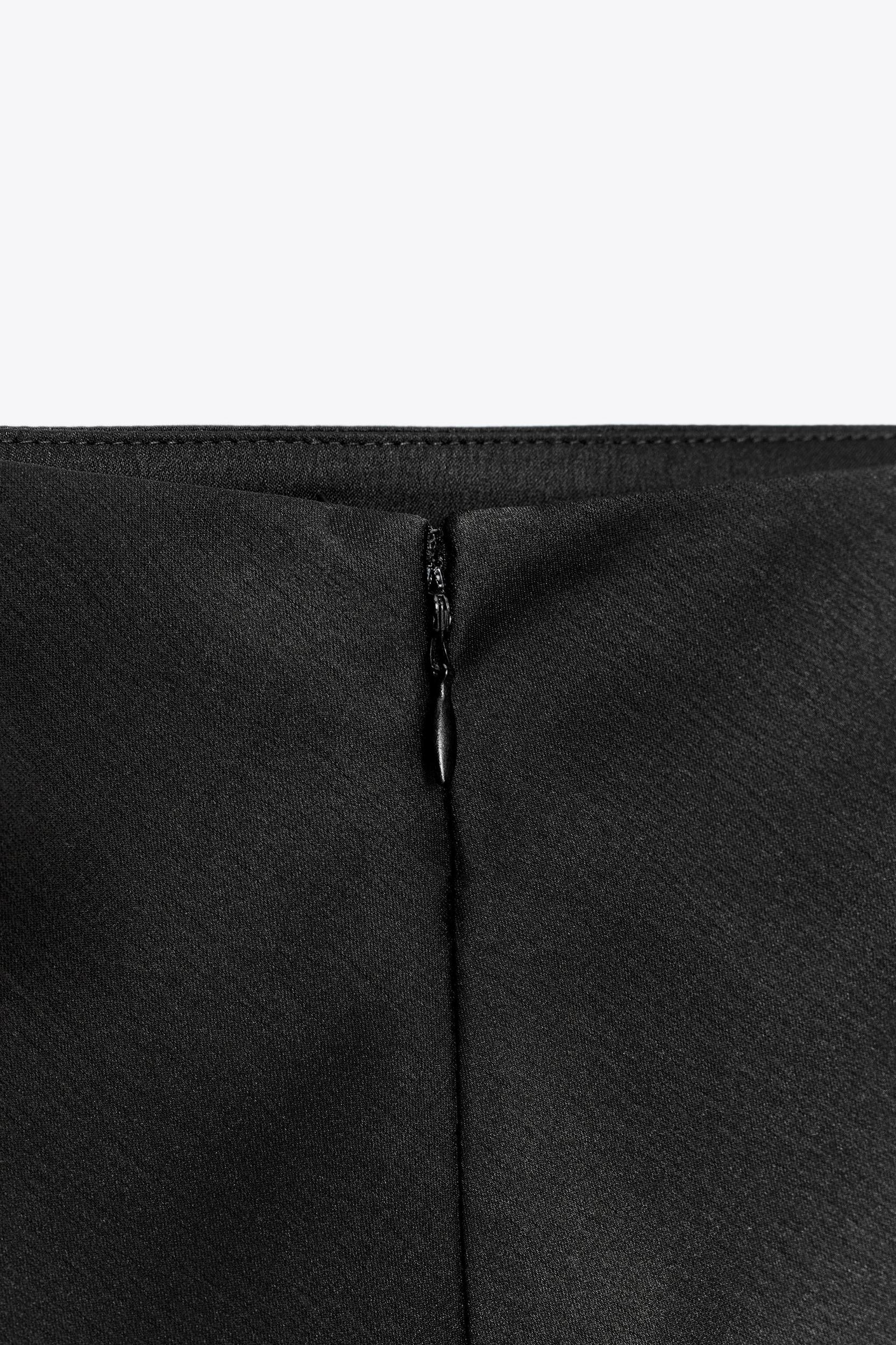 SATIN EFFECT LACE SKIRT ZW COLLECTION Product Image