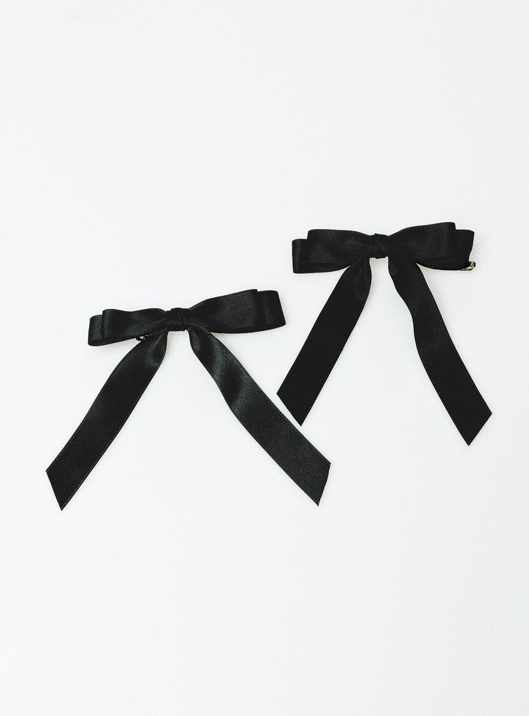 Kinski Hair Bow Pack Black Product Image