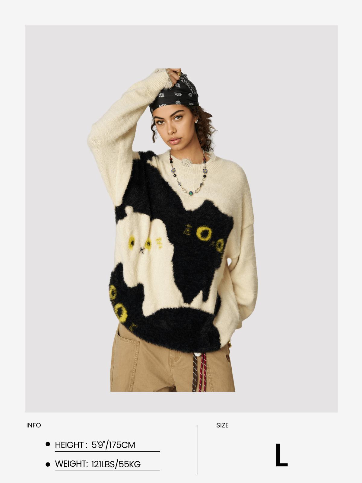 Aelfric Eden Kitten Graphic Sweater Product Image