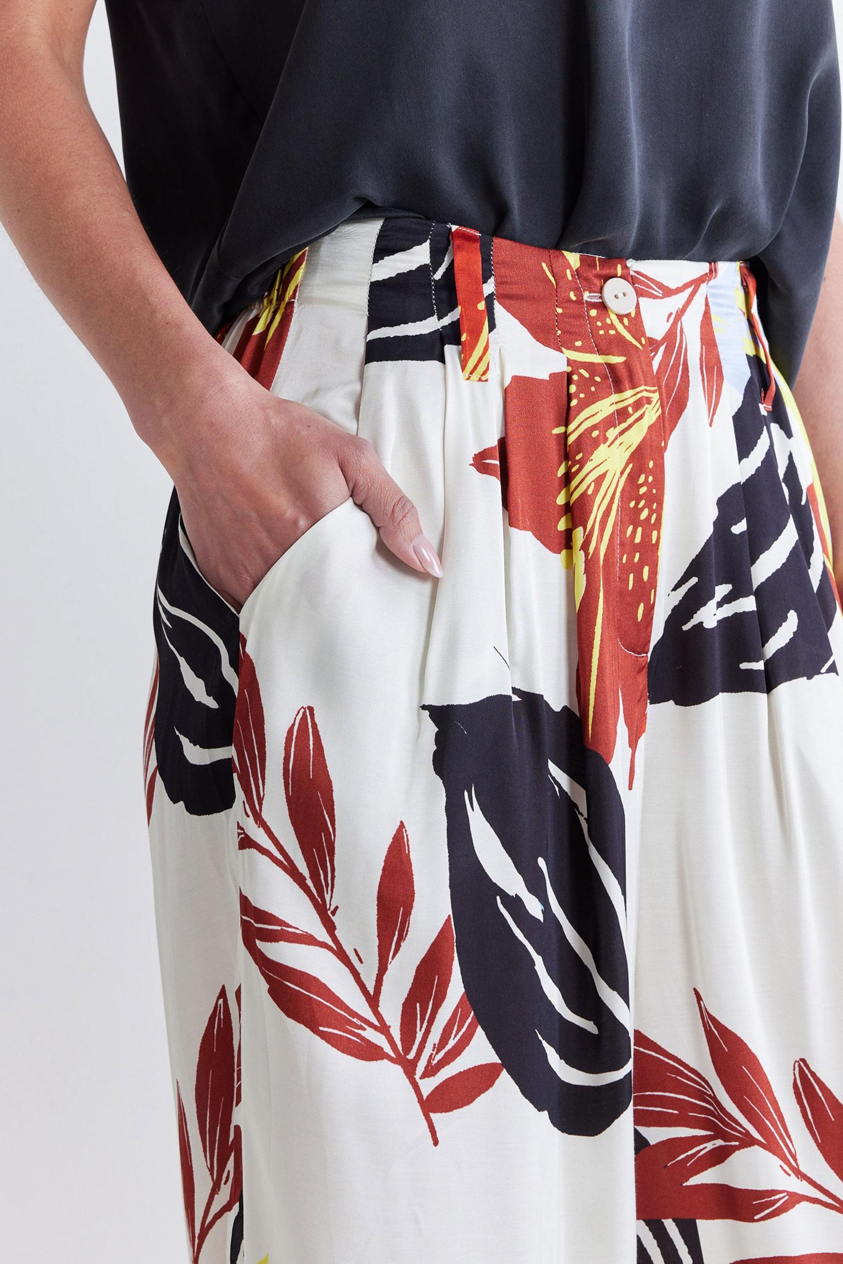 Printed Wide-Leg Trouser Product Image