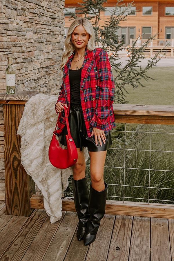 VIP Floor Seats Plaid Blazer Product Image