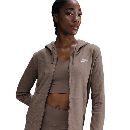 Womens Nike Sportswear Club Fleece Full-Zip Hoodie | DQ5471-214 Product Image