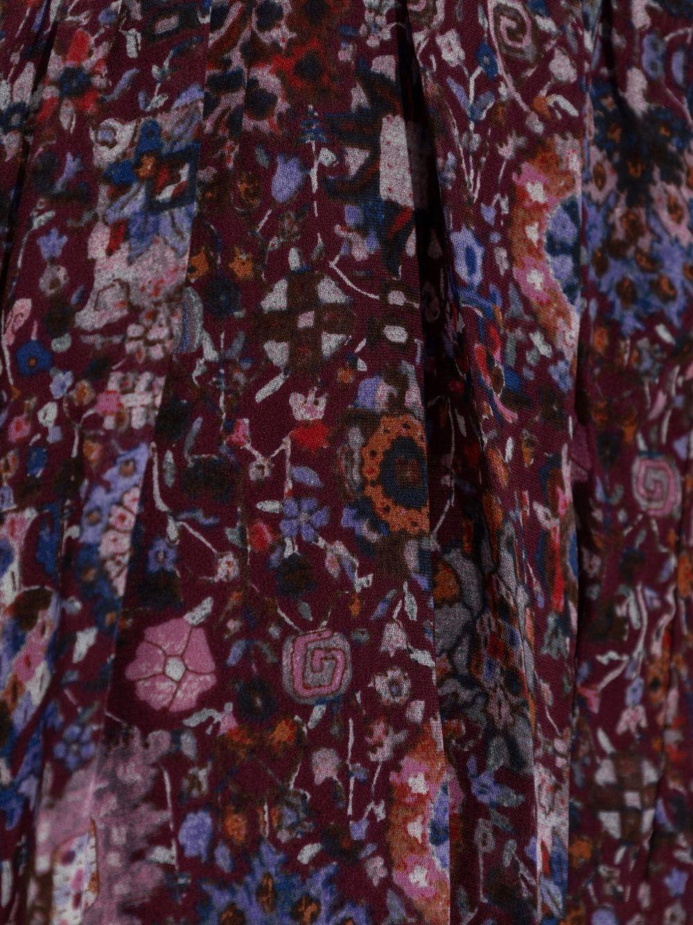 pleated floral print skirt Product Image