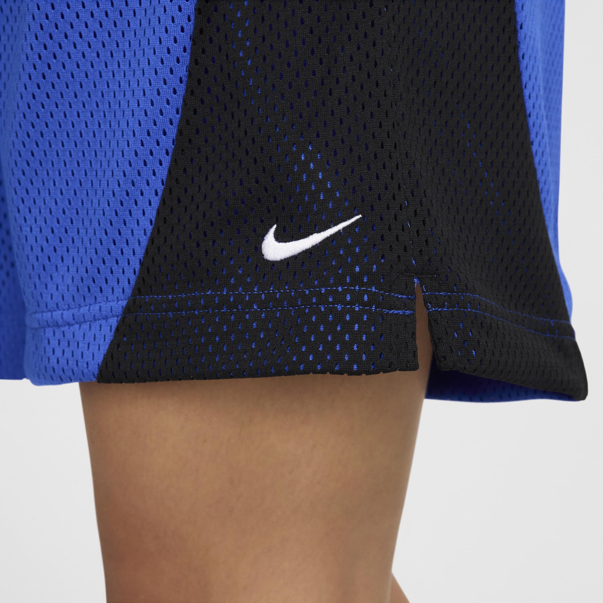 Nike Womens Nike Essential Mesh Dri-FIT Shorts - Womens Black/Hyper Royal/White Product Image