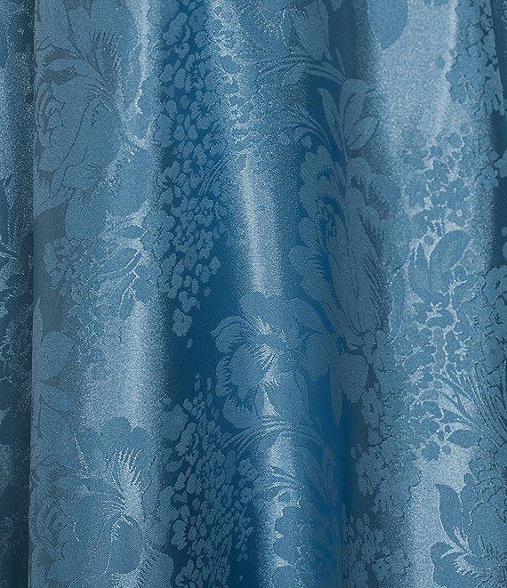 B. Darlin Floral Print Square Neck Spaghetti Strap Front Slit A-Line Dress Product Image