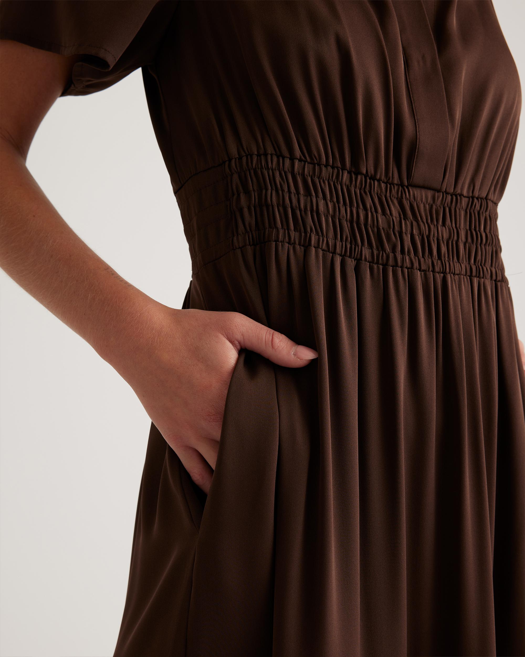 Quince | Women's Washable Stretch Silk Tiered Maxi Dress Product Image