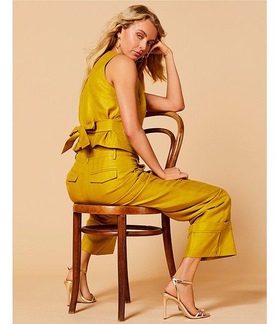 A Loves A Woven High Rise Pleated Wide Leg Pointed Cuff Coordinating Trousers Product Image