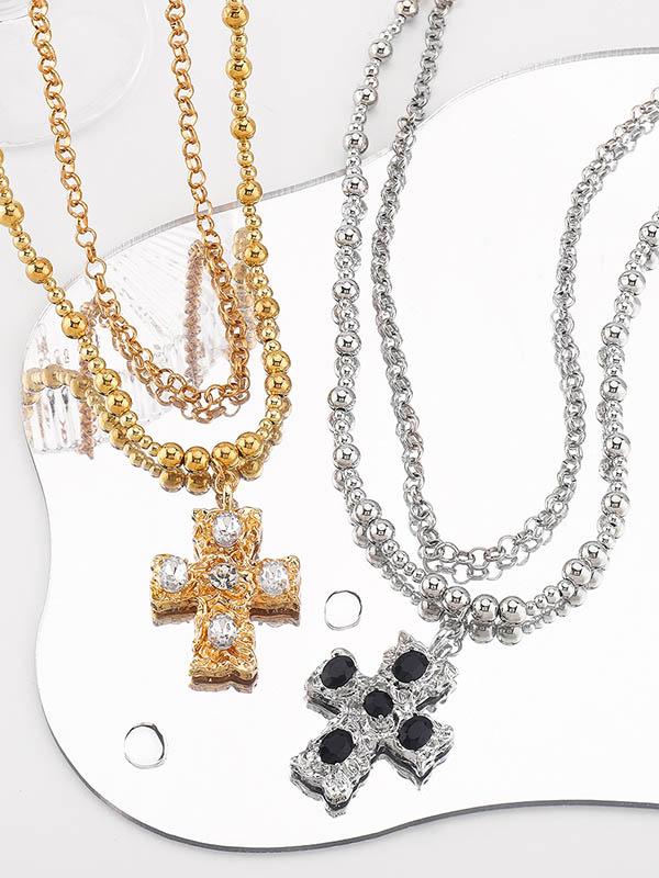 Geometric Layered Necklaces Accessories Product Image