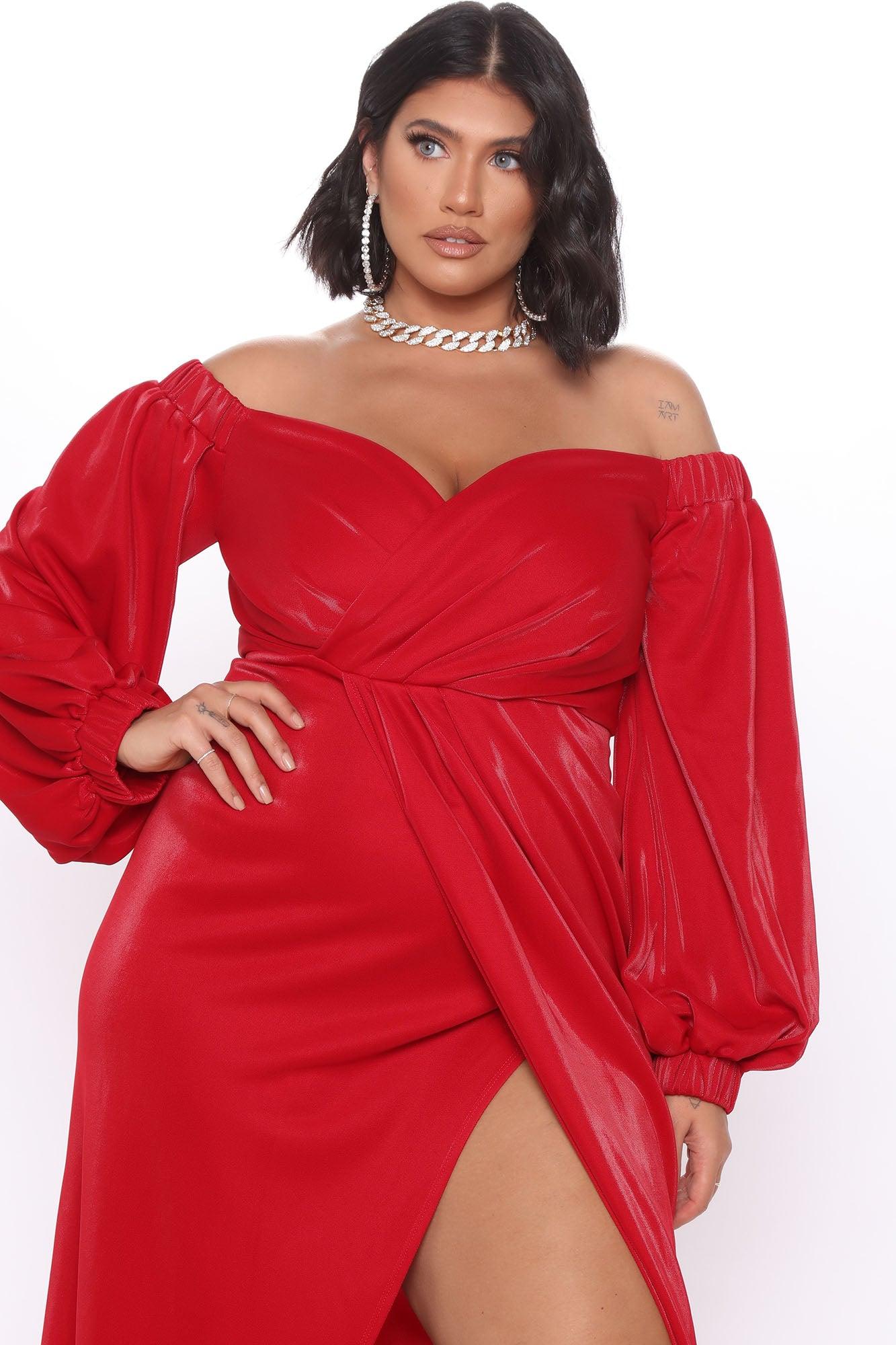 Not Ready For You Maxi Dress - Red Product Image